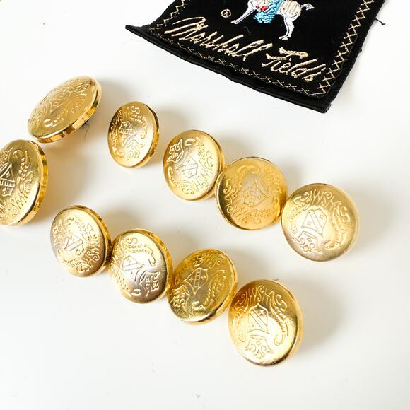 Hart Schaffer & Marx Gold Buttons Suit Blazer Replacement - Lot of 10 - Picture 3 of 4